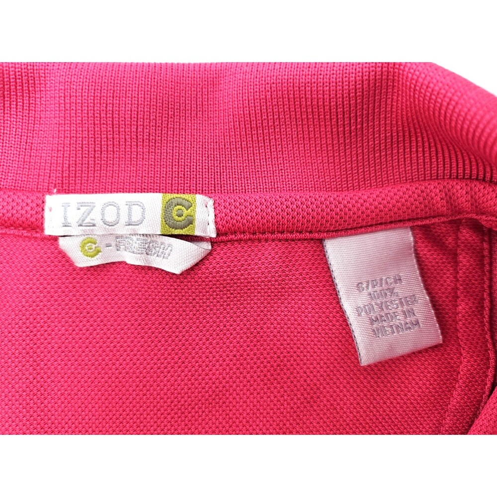 Izod Lacoste Sleeveless Polo Shirt Size S Pink  Longer Length - Picture 7 of 11